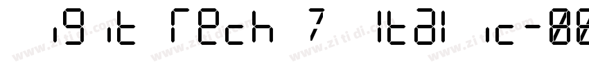 Digit Tech 7 Italic字体转换